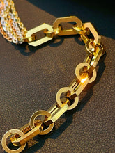 Load image into Gallery viewer, LUOWEND 18K White+Yellow+Rose Gold Bracelet for Women