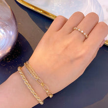 Load image into Gallery viewer, LUOWEND 18K White+Yellow+Rose Gold Bracelet for Women