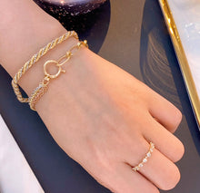 Load image into Gallery viewer, LUOWEND 18K White+Yellow+Rose Gold Bracelet for Women