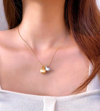Load image into Gallery viewer, LUOWEND 18K White+Yellow Gold Necklace for Women