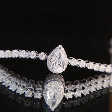 Load image into Gallery viewer, LUOWEND 18K White Gold Real Natural Diamond Bracelet for Women