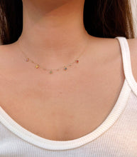 Load image into Gallery viewer, LUOWEND 18K Yellow Gold Natural Color Sapphire Necklace for Women