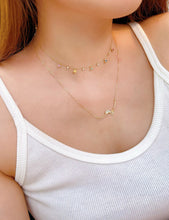 Load image into Gallery viewer, LUOWEND 18K Yellow Gold Natural Color Sapphire Necklace for Women