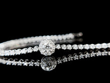 Load image into Gallery viewer, LUOWEND 18K White Gold Real Natural Diamond Bracelet for Women