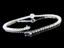 Load image into Gallery viewer, LUOWEND 18K White Gold Real Natural Diamond Bracelet for Women
