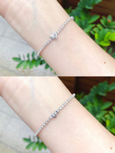 Load image into Gallery viewer, LUOWEND 18K White Gold Real Natural Diamond Bracelet for Women