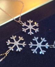 Load image into Gallery viewer, LUOWEND 18K White or Yellow or Rose Gold Natural Diamond Necklace for Women