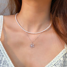 Load image into Gallery viewer, LUOWEND 18K White or Yellow or Rose Gold Natural Diamond Necklace for Women