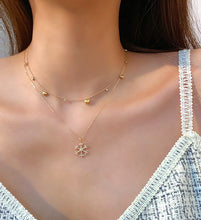 Load image into Gallery viewer, LUOWEND 18K White or Yellow or Rose Gold Natural Diamond Necklace for Women