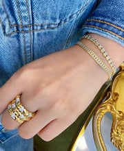 Load image into Gallery viewer, LUOWEND 18K White+Yellow Gold Bracelet for Women