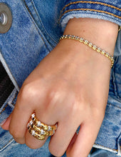 Load image into Gallery viewer, LUOWEND 18K White+Yellow Gold Bracelet for Women