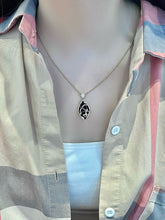 Load image into Gallery viewer, LUOWEND 18K Yellow Gold Natural Diamond&Black Onyx Pendant for Women