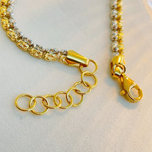Load image into Gallery viewer, LUOWEND 18K White+Yellow Gold Bracelet for Women