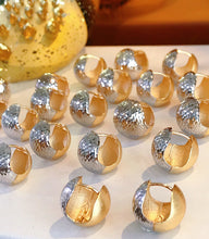 Load image into Gallery viewer, LUOWEND 18K White+Yellow Gold Earrings for Women
