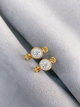 Load image into Gallery viewer, LUOWEND 18K Yellow Gold Natural Diamond Ring for Women