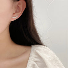 Load image into Gallery viewer, LUOWEND 18K White Gold Real Natural Diamond Hoop Earrings for Women