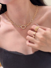 Load image into Gallery viewer, LUOWEND 18K White+Yellow Gold Natural Diamond Necklace for Women