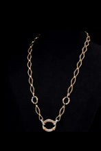 Load image into Gallery viewer, LUOWEND 18K White+Yellow Gold Natural Diamond Necklace for Women