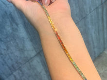 Load image into Gallery viewer, LUOWEND 18K Yellow Gold Natural Color Sapphire Bracelet for Women