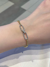 Load image into Gallery viewer, LUOWEND 18K Yellow Gold Natural Diamond Bracelet for Women