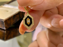 Load image into Gallery viewer, LUOWEND 18K Yellow Gold Natural Diamond Pendant for Women