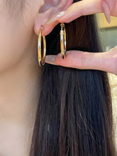 Load image into Gallery viewer, LUOWEND 18K Yellow Gold Hoop Earrings for Women