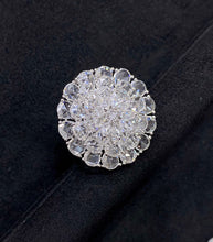 Load image into Gallery viewer, LUOWEND 18K White Gold Real Natural Diamond Ring for Women