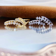 Load image into Gallery viewer, LUOWEND 18K White or Yellow Gold Real Natural Diamond Stud Earrings for Women