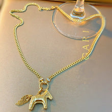 Load image into Gallery viewer, LUOWEND 18K Yellow Gold Real Natural Diamond Necklace for Women