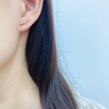Load image into Gallery viewer, LUOWEND 18K White or Yellow Gold Real Natural Diamond Stud Earrings for Women