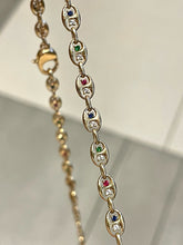 Load image into Gallery viewer, LUOWEND 18K Yellow Gold Natural Gemstone Necklace for Women