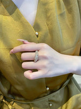 Load image into Gallery viewer, LUOWEND 18K Yellow Gold Natural Diamond&Ruby Ring for Women