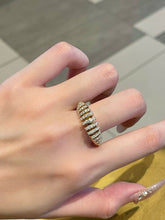 Load image into Gallery viewer, LUOWEND 18K Yellow Gold Natural Diamond&Ruby Ring for Women