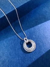 Load image into Gallery viewer, LUOWEND 18K White Gold Necklace Real Natural Diamond Pendant Necklace for Women