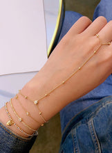 Load image into Gallery viewer, LUOWEND 18K Yellow Gold Natural Diamond Bracelet for Women