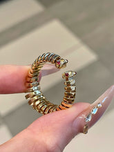 Load image into Gallery viewer, LUOWEND 18K Yellow Gold Natural Diamond&Ruby Ring for Women