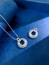 Load image into Gallery viewer, LUOWEND 18K White Gold Necklace Real Natural Diamond Pendant Necklace for Women