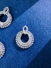 Load image into Gallery viewer, LUOWEND 18K White Gold Necklace Real Natural Diamond Pendant Necklace for Women