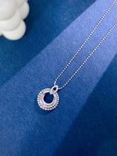 Load image into Gallery viewer, LUOWEND 18K White Gold Necklace Real Natural Diamond Pendant Necklace for Women