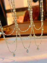 Load image into Gallery viewer, LUOWEND 18K Yellow Gold Natural Diamond Necklace for Women