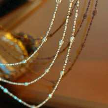 Load image into Gallery viewer, LUOWEND 18K Yellow Gold Natural Diamond Necklace for Women