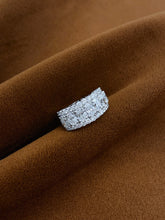 Load image into Gallery viewer, LUOWEND 18K White Gold Natural Diamond Ring for Women