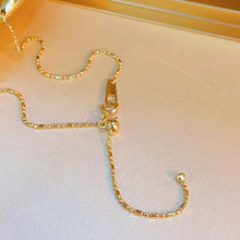 Load image into Gallery viewer, LUOWEND 18K Yellow Gold Natural Diamond Necklace for Women