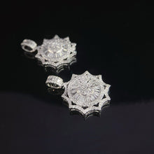 Load image into Gallery viewer, LUOWEND 18K White Gold Real Natural Diamond Pendant Necklace for Women