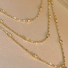 Load image into Gallery viewer, LUOWEND 18K Yellow Gold Natural Diamond Necklace for Women