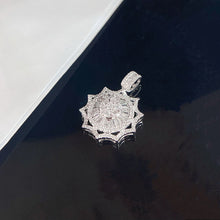 Load image into Gallery viewer, LUOWEND 18K White Gold Real Natural Diamond Pendant Necklace for Women