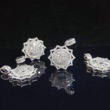 Load image into Gallery viewer, LUOWEND 18K White Gold Real Natural Diamond Pendant Necklace for Women