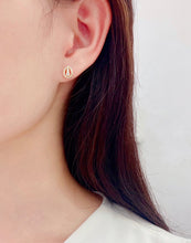Load image into Gallery viewer, LUOWEND 18K White or Yellow Gold Real Natural Diamond Stud Earrings for Women