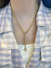 Load image into Gallery viewer, LUOWEND 18K Yellow Gold Natural Emerald Necklace for Women