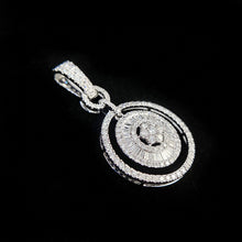 Load image into Gallery viewer, LUOWEND 18K White Gold Real Natural Diamond Pendant Necklace for Women